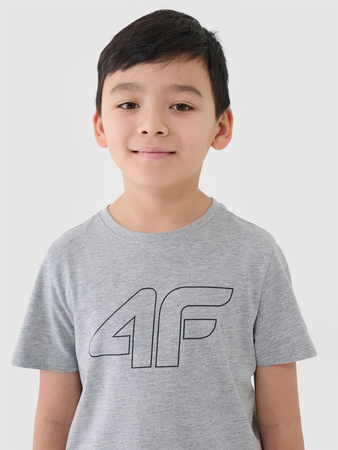 T-shirt z nadrukiem chłopięcy 4F 4FJWSS25TTSHM2179-27M