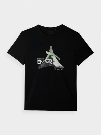 T-shirt regular z nadrukiem męski 4F 4FRAW24TTSHM2301-20S