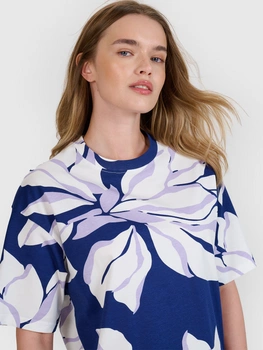 T-shirt oversize z nadrukiem damski 4F 4FRSS25TTSHF2692-91A