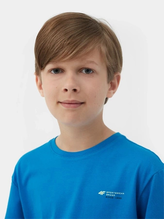 T-shirt z nadrukiem świecącym w ciemności chłopięcy 4F Junior