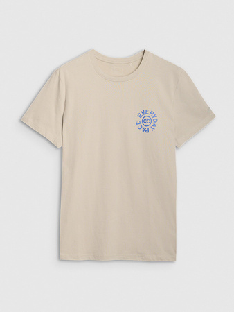 T-shirt regular z nadrukiem męski 4F 4FWSS25TTSHM1980-83S