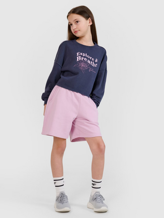 Bluza dresowa nierozpinana bez kaptura dziewczęca 4F 4FJWSS25TSWSF1483-22S