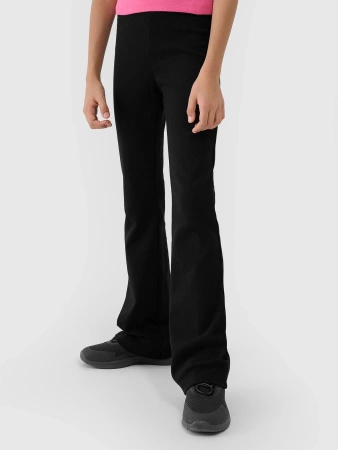 Legginsy dziewczęce dzianinowe z wysokim stanem 4F 4FJWSS25TTIGF199-20S