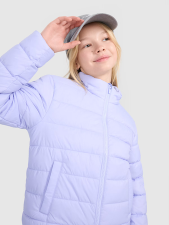 Kurtka dziewczęca puchowa z wypełnieniem syntetycznym 4F 4FJWSS25TDJAF515-52S