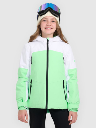 Kurtka narciarska membrana 8000 dziewczęca 4F 4FJRAW25TTJAF1037-42N