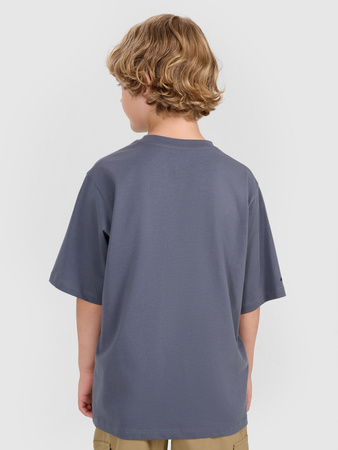 T-shirt oversize z nadrukiem chłopięcy 4F 4FJRAW25TTSHM3209-22S