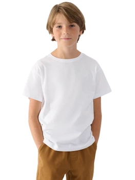 T-shirt gładki bawełniany chłopięcy 4F 4FJWMM00TTSHM2330-10S