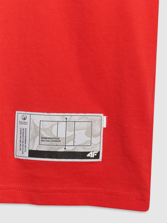T-shirt regular z nadrukiem siatkarskim męski 4F 4FRAW25TTSHM3319-62S