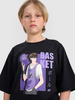T-shirt oversize z nadrukiem chłopięcy 4F 4FJRAW25TTSHM3062-20S