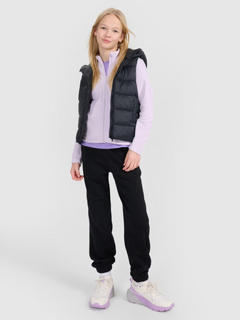 Bezrękawnik dziewczęcy puchowy z wypełnieniem syntetycznym 4F 4FJWSS25TVJAF166-20S