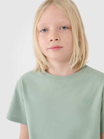 T-shirt oversize gładki chłopięcy 4F 4FJWSS25TTSHM2324-41S