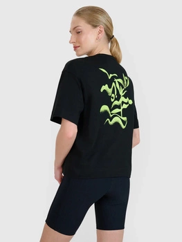 T-shirt regular z nadrukiem damski 4F 4FWSS25TTSHF1967-20S