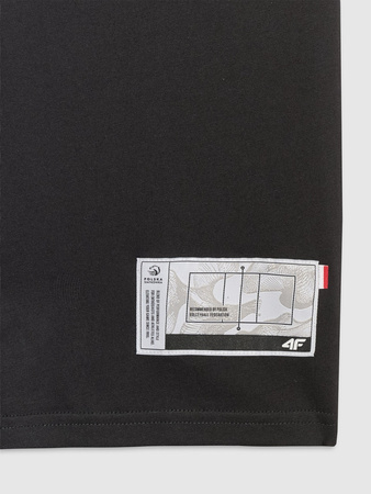 T-shirt regular z nadrukiem siatkarskim męski 4F 4FRAW25TTSHM3319-20S