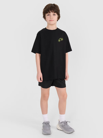 T-shirt oversize z nadrukiem chłopięcy 4F 4FJWSS25TTSHM1914-20S