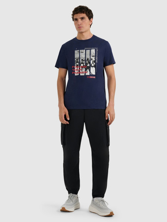 T-shirt regular z nadrukiem męski 4F 4FRAW25TTSHM3364-31S