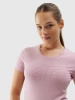 T-shirt slim z logo damski 4F 4FWSS24TTSHF1163-56S