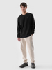 Longsleeve regular gładki męski 4F 4FWMM00TLONM432-20S