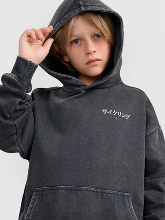 Bluza dresowa nierozpinana z kapturem chłopięca 4F 4FJRAW25TSWSM2344-22S