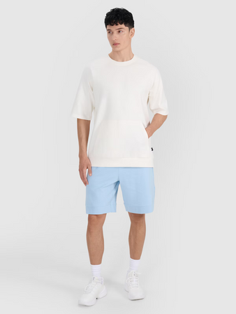 Bluza dresowa z krótkim rękawem bez kaptura męska 4F 4FRSS25TSWSM2114-11S