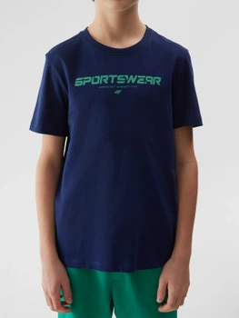 T-shirt z nadrukiem chłopięcy 4F Junior