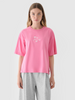T-shirt oversize z nadrukiem damski 4F 4FRAW24TTSHF2582-54S