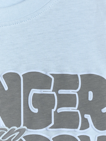 T-shirt oversize z nadrukiem chłopięcy 4F 4FJRAW25TTSHM3206-34S