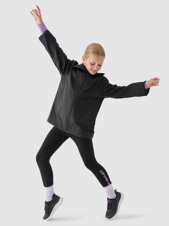 Kurtka przejściowa przeciwdeszczowa z gumową powłoką dziecięca 4F Junior 4FJWSS24TJACU217-20S