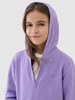 Bluza dziewczęca dresowa rozpinana z kapturem 4F 4FJWSS25TSWSF1706-51S