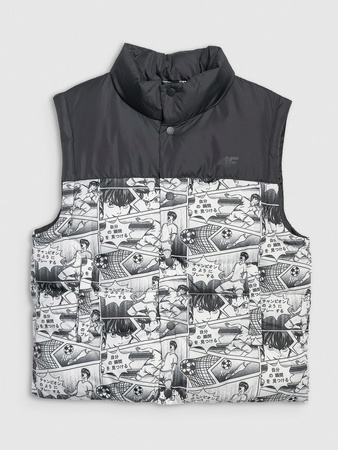 Bezrękawnik puchowy z wypełnieniem syntetycznym chłopięcy 4F 4FJRAW25TVJAM321-10A