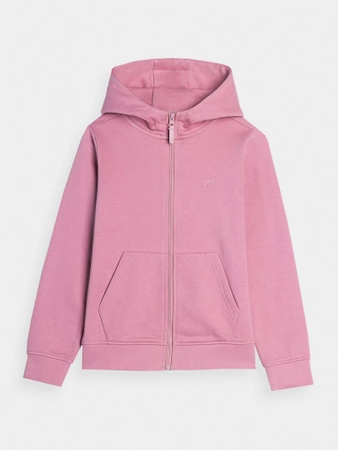 Bluza dresowa rozpinana z kapturem dziewczęca 4F Junior