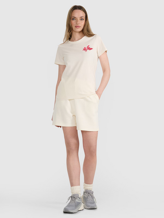 T-shirt regular z nadrukiem damski 4F 4FRSS25TTSHF2693-11S