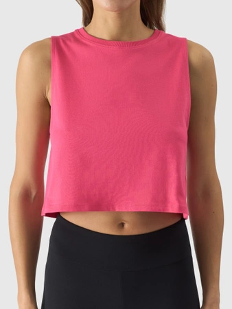 Crop top oversize gładki damski 4F