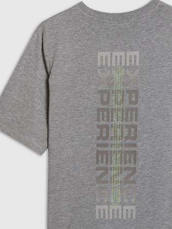 T-shirt oversize z nadrukiem chłopięcy 4F 4FJRAW25TTSHM3166-25M