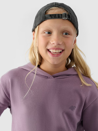 Bluza dresowa nierozpinana z kapturem dziewczęca 4F Junior 4FJWMM00TSWSF1316-51S