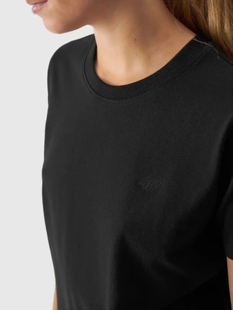 T-shirt regular gładki damski 4FWAW24TTSHF1650-20S