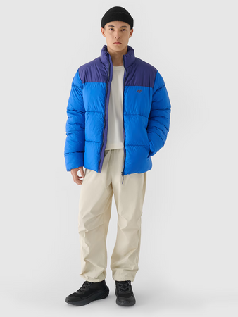 Kurtka zimowa puchowa z syntetycznym wypełnieniem męska 4F 4FWAW24TDJAM485-36S