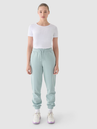 T-shirt slim z nadrukiem damski 4F 4FWMM00TTSHF1846-10S