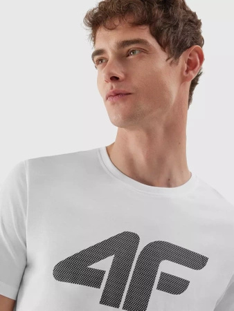 T-shirt regular z nadrukiem męski 4F