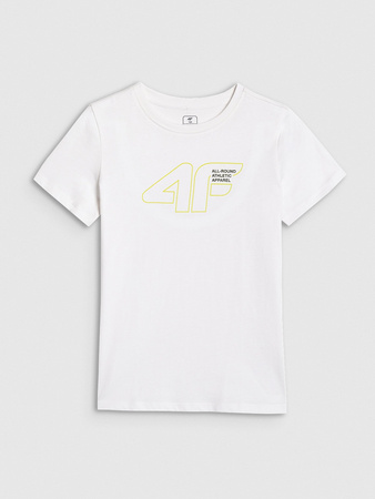 Chłopięcy t-shirt z nadrukiem 4F 4FJWAW25TTSHM2417-10S