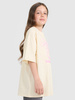 T-shirt oversize z nadrukiem dziewczęcy 4F 4FJRAW25TTSHF3197-12S