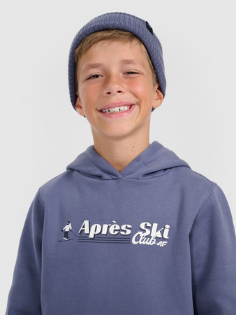 Bluza dresowa nierozpinana z kapturem chłopięca 4F 4FJRAW25TSWSM2416-32S