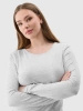 Bluzka z długim rękawem slim gładka damska 4F