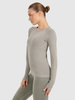 Longsleeve slim do jogi i pilatesu szybkoschnący damski 4F 4FWAW25TFLOF429-41A
