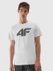 4F Koszulka męska  100% bawełna 4FWSS24TTSHM1155-10S Biały