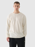 Longsleeve oversize z nadrukiem męski 4F 4FRAW24TLONM507-83S