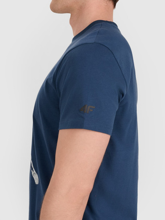T-shirt regular z nadrukiem siatkarskim męski 4F 4FRAW25TTSHM3237-46S