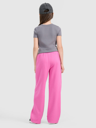 Spodnie dresowe z szerokimi nogawkami dziewczęce 4F 4FJRAW25TTROF1601-54S