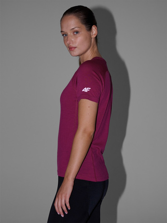 Koszulka trekkingowa z wełną merino damska 4F 4FWAW25TFTSF1527-53S