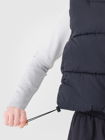 Bezrękawnik puchowy cropped z wypełnieniem syntetycznym damski 4F 4FWSS25TVJAF182-20S