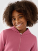 Bluza dresowa rozpinana z kapturem dziewczęca 4F Junior 4FJWMM00TSWSF1315-56S